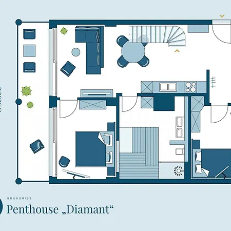 Appartement Prora Platinum Penthouse Diamant Binz